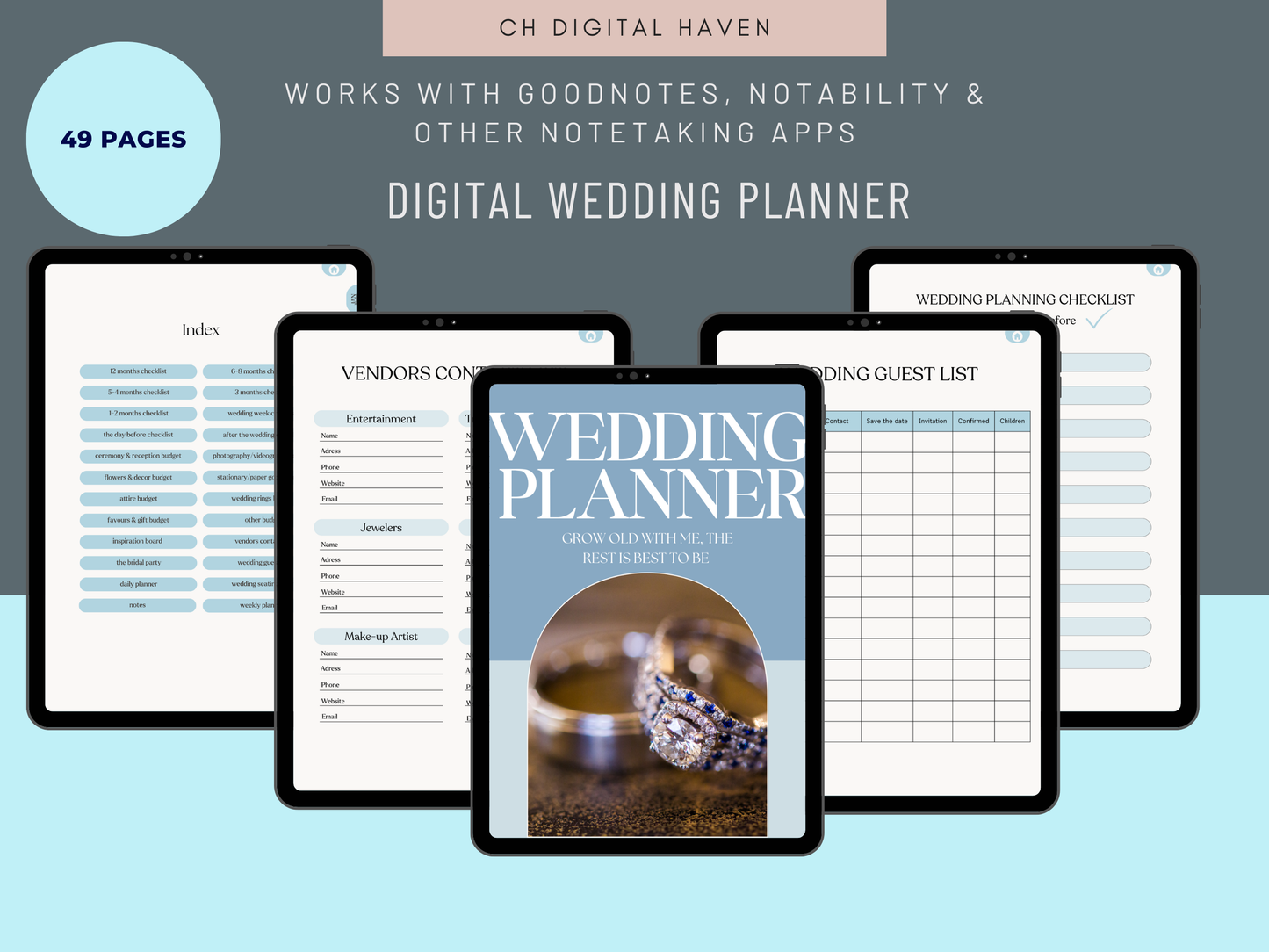 Digital Hyperlinked Wedding Planner
