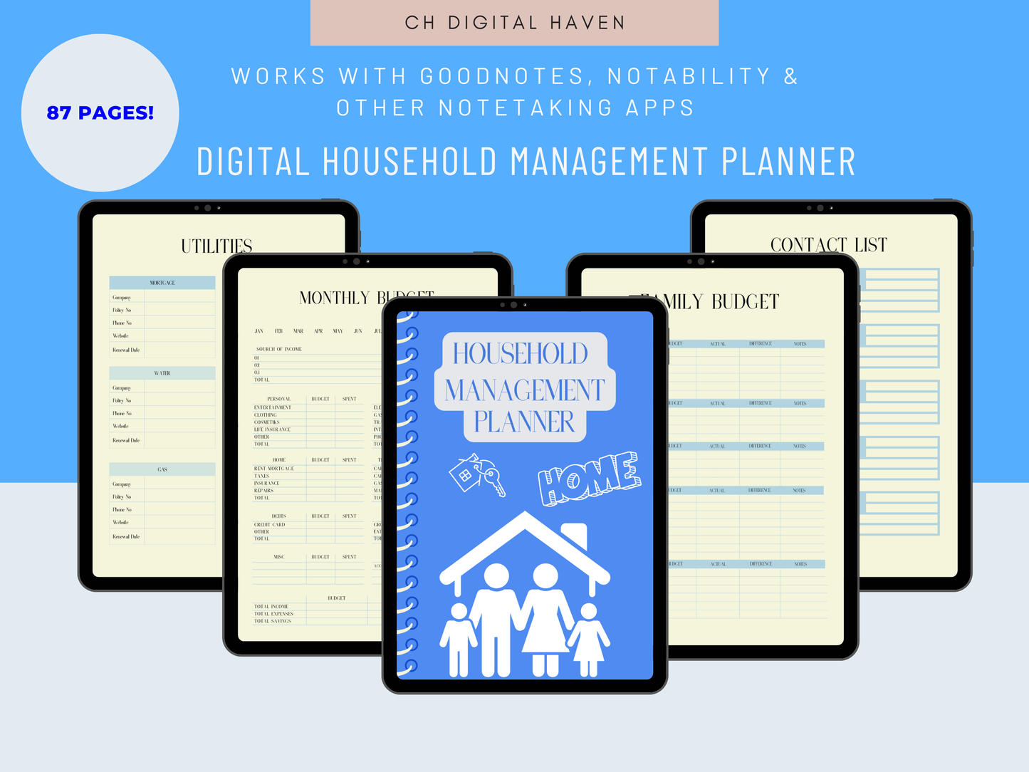 Digital Household Management Planner