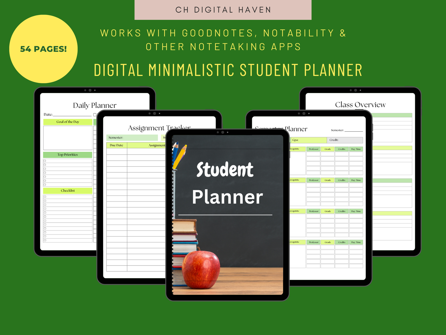 Digital Minimalistic Academic Planner